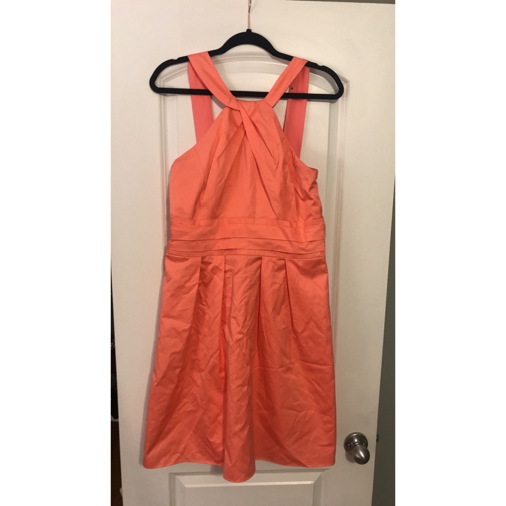 David’s bridal cotton bridesmaid dress with y neck